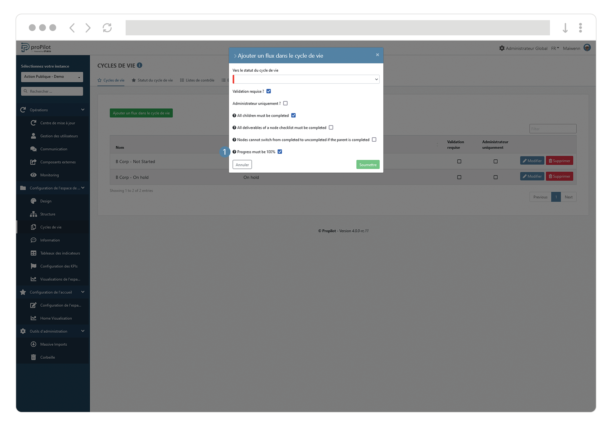 admin workflow maturities chemin add form progress FR.png