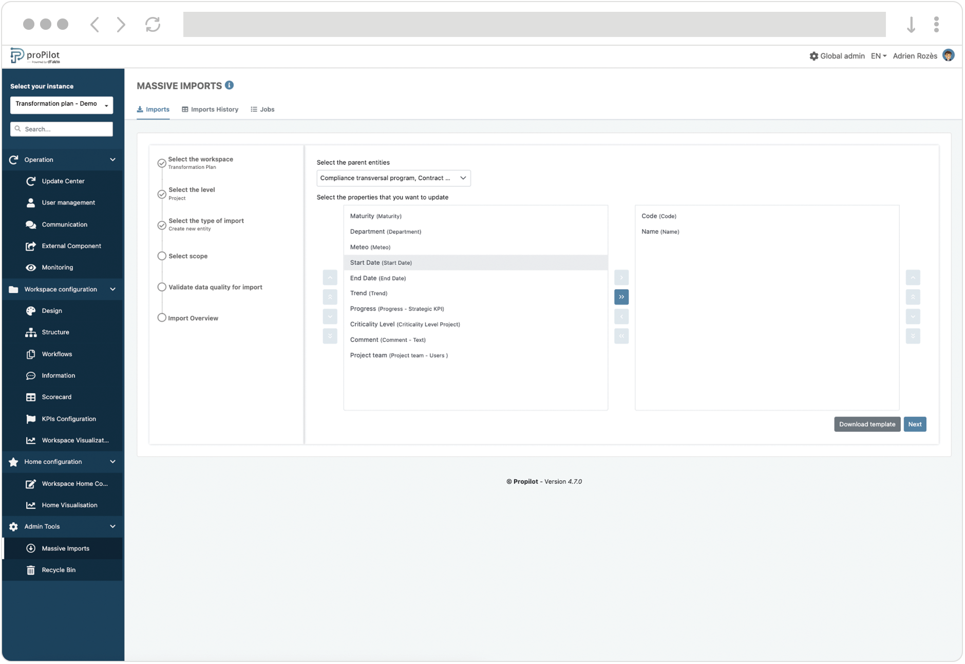 proPilot admin - Massive import create new entity.png